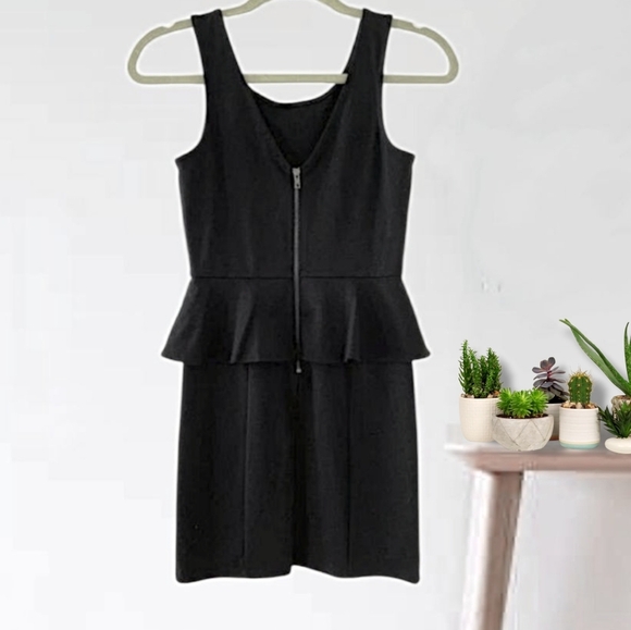 AEO Elegant Black Peplum Dress - Picture 2 of 9